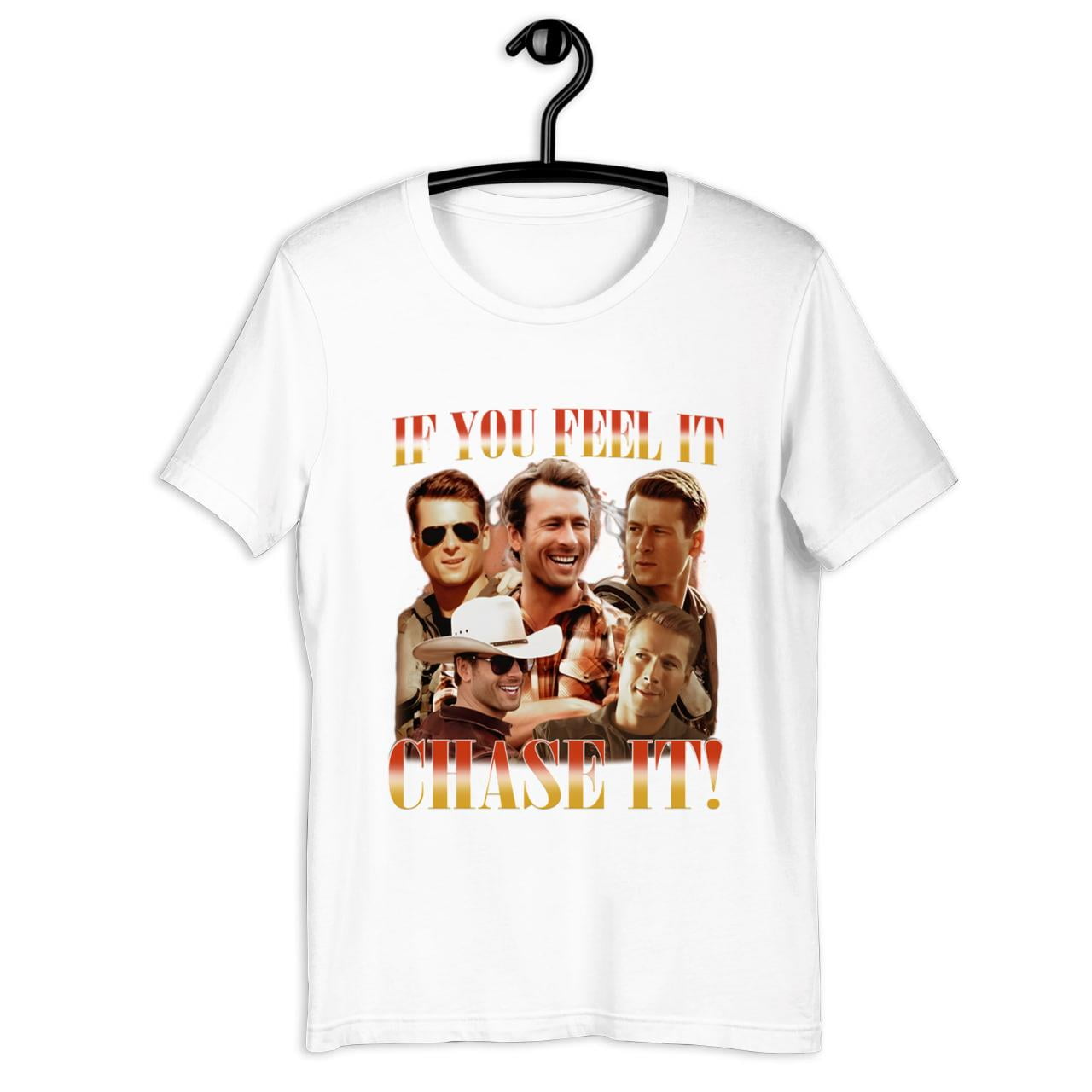 If You Feel It, Chase It , Glen Powell Twisters Movie 2024 Shirt, Black
