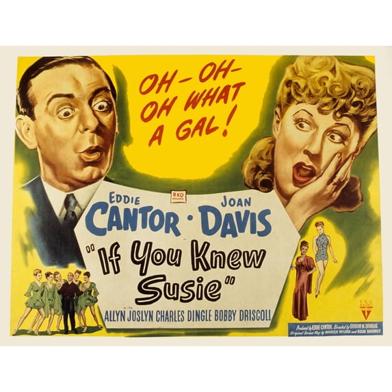 If You Knew Susie Eddie Cantor Joan Davis 1948 Movie Poster Masterprint (28 x 22)