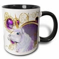 thumbnail image 1 of 3drose, If You Like Unicorns Our Beautiful White Unicorn with Gem Background Will Brighten Your Day, 15oz Two-tone Black Mug, 1 of 6