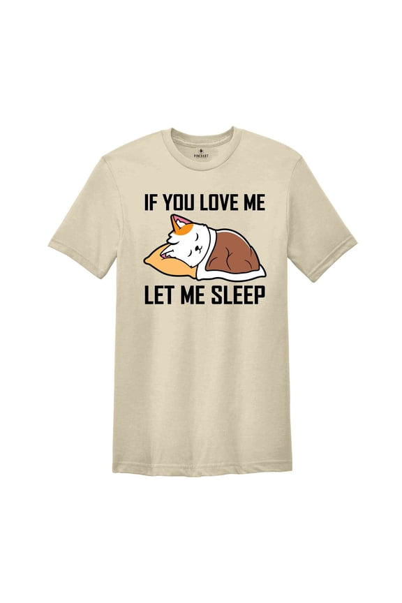 If You Love Me Let Me Sleep Lazy Cat T-Shirt, Sleeping Cat Shirt, Funny Cat Owner T-Shirt, White Cat Sleeping