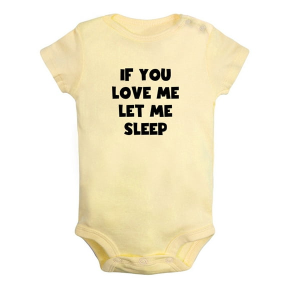 If You Love Me Let Sleep Funny Rompers For Babies, Newborn Baby Unisex Bodysuits, Infant Jumpsuits, Toddler 0-24 Months Kids One-Piece Oufits