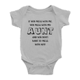 thumbnail image 1 of If You Mess With Me You Mess With My Aunt And You Dont Want To Mess Cute Baby Clothes Short Sleeve Romper Bodysuits, 1 of 5