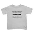 thumbnail image 1 of If You Mess With Me. You Mess With My Grandma Cute Toddler Tshirts for Boys Girls (Gray, Youth S), 1 of 5
