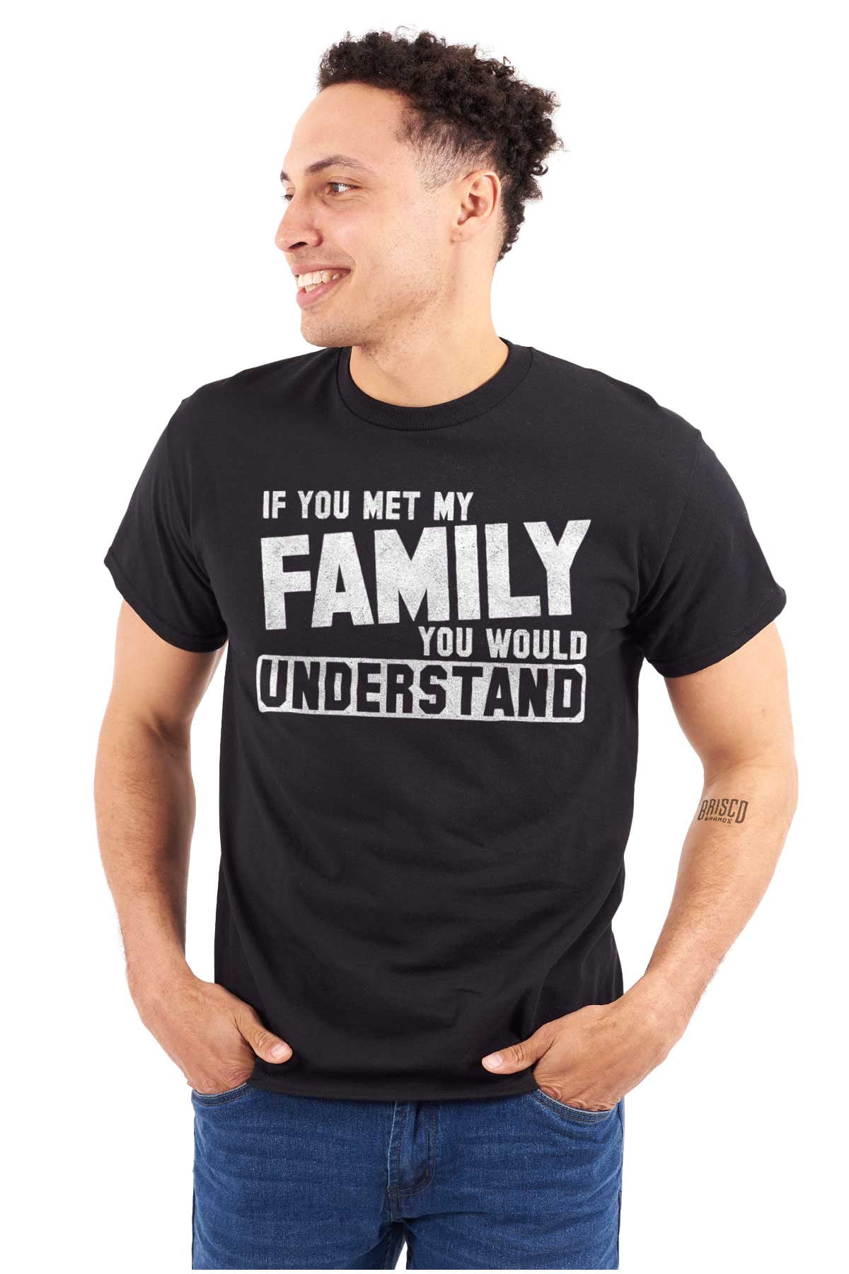 If You Met My Family Understand Funny Plus Size Crewneck Graphic Tee ...