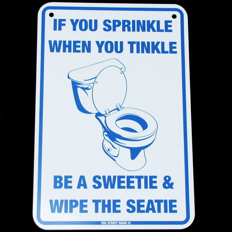 If You Sprinkle When You Tinkle Pee Funny Bathroom Home Bath/Bar Wall Decor Sign If You Sprinkle When You Tinkle Pee Funny Bathroom Home Bath/Bar Wall Decor Sign