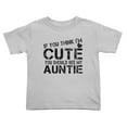 thumbnail image 1 of If You Think im You Should See My Auntie Cute Toddler T Shirts for Boys Girls (Gray, 3T), 1 of 5