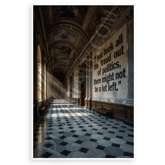 If You Took All the Fraud Out of Politics There Might Not Be a Lot Left Satirical 12x18 US Made Poster