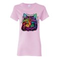 thumbnail image 1 of If You're Nice I Might Let You Live With Me Colorful Cat Animal Lover Womens Graphic T-Shirt, Light Pink, Large, 1 of 3