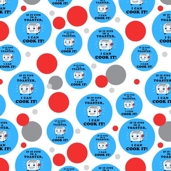 If it Fits in a Toaster I Can Cook it Funny Humor Premium Gift Wrap Wrapping Paper Roll