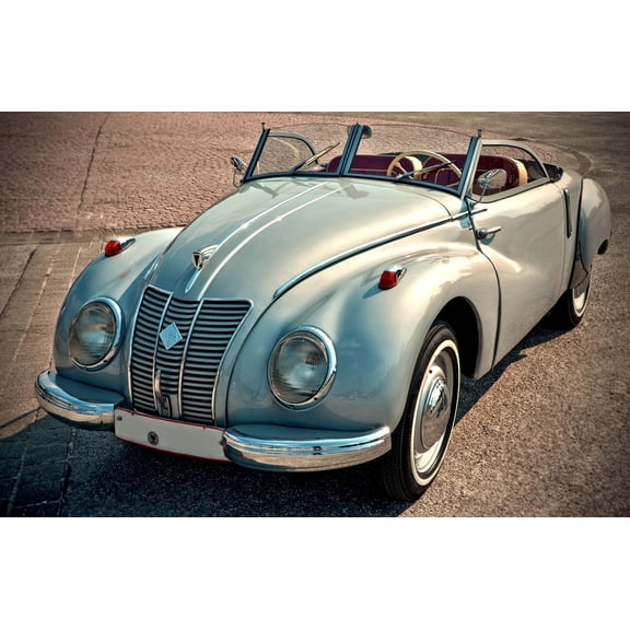 Ifa F9 Oldtimer Pkw Ddr 36"x24" Photographic Print Poster Vehicle