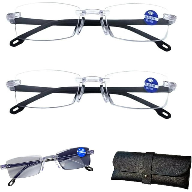 Ifantastics Glasses Near And Far Sight, Color-Changing Anti-Blue Light Presbyopia Glasses, Dual-Use Reading