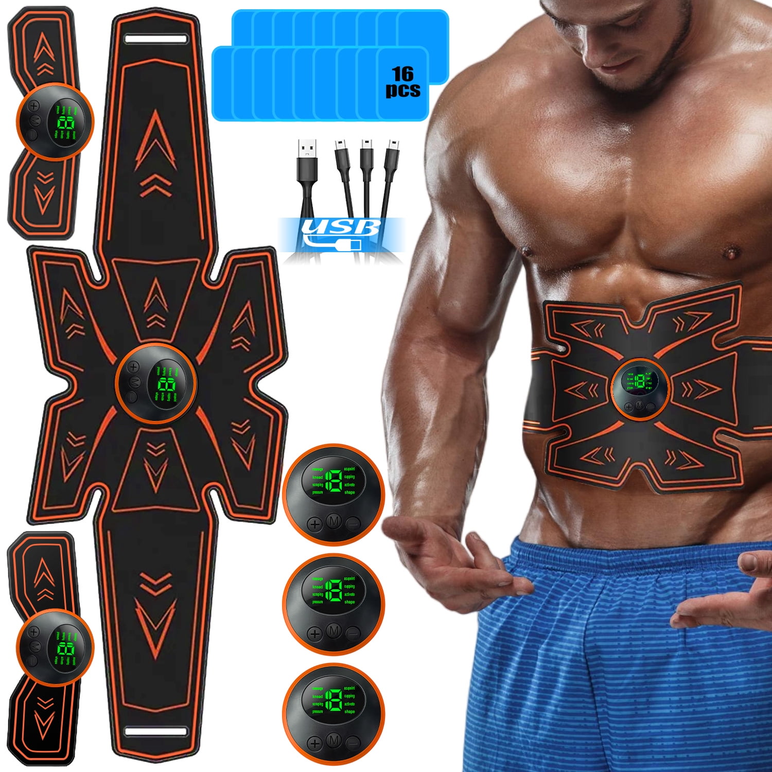 Rechargeable Ab Stimulator Ultimate Muscle Toner Kuwait Ubuy
