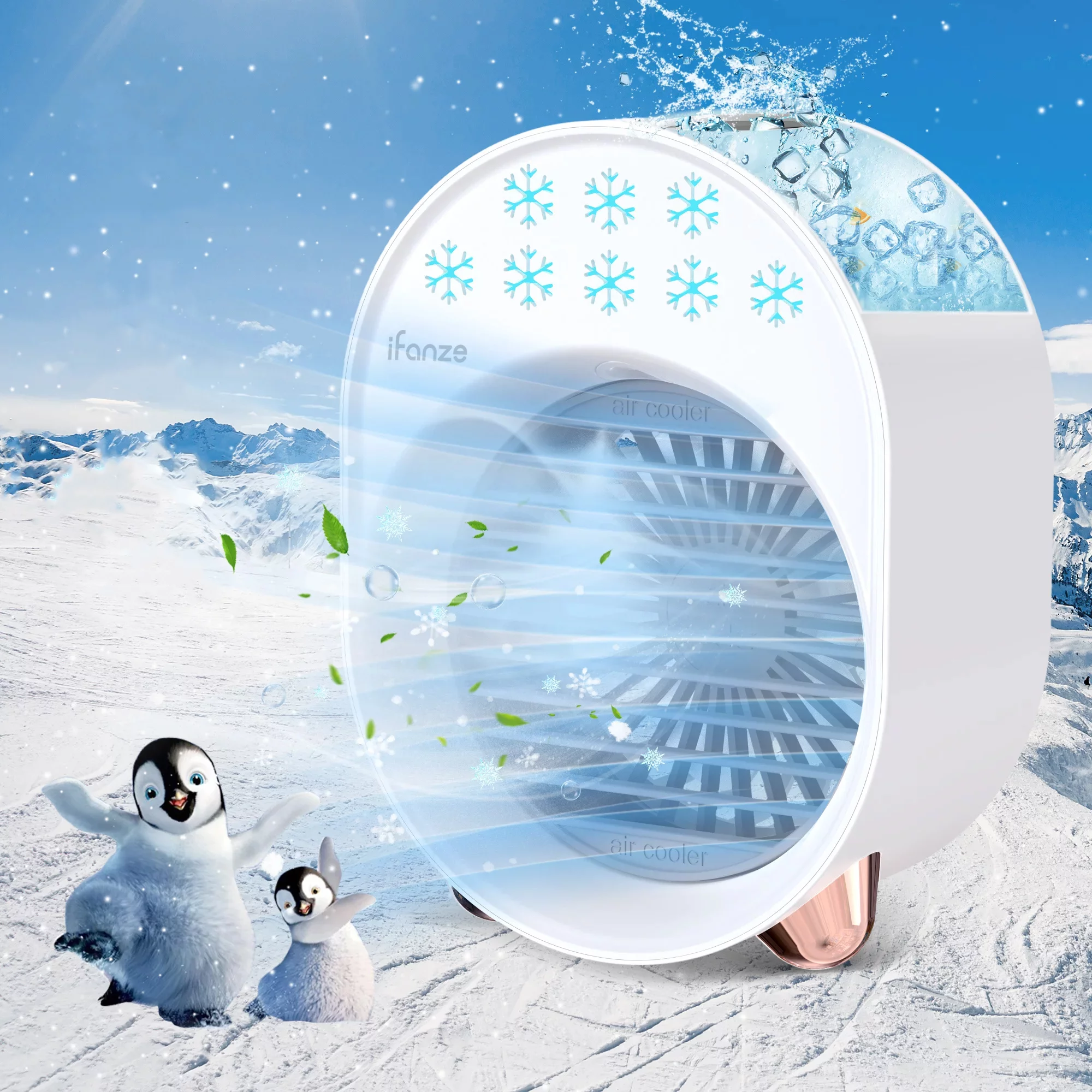 Ifanze Portable Air Conditioners, Rechargeable Personal Mini Air Conditioner Fan with Humidifier, Mini Evaporative Cooler for Room Bedroom Desk - Walmart.com