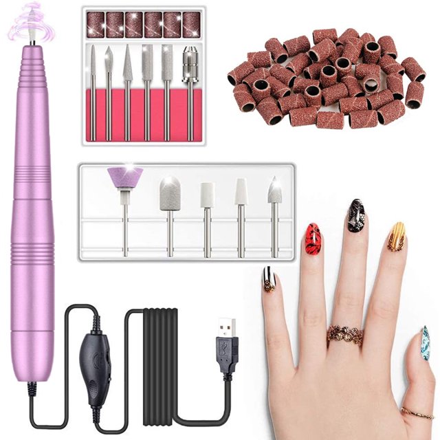 Ifanze Portable Electric Acrylic Nail Drill File Buffer Machine Kit for