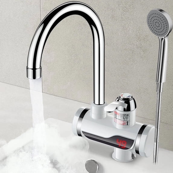 Petyoung Instant Hot Water Faucet, Electric Shower Head System, LED ...