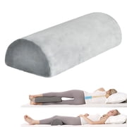 Ifcow Knee & Leg Pillow, Memory Foam Leg Support Elevator Pillow-High Density Foam& Ergonomic Design Bolster Pillow for Feet, Legs, Knees, Waist, Back, Neck,Sleeping Half Moon Pillow