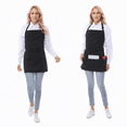 thumbnail image 1 of Ifivky Cotton Cooking Apron for Women with 3 Large Pockets, Adjustable Chef Bib Aprons for Men, Short Solid Kitchen Work Apron for Bbq, Black 2 Pack, 1 of 1