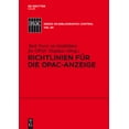 thumbnail image 1 of Ifla Bibliographic Control Richtlinien fÃ¼r die OPAC-Anzeige, Book 40, (Hardcover), 1 of 1