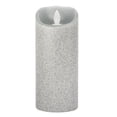 thumbnail image 1 of Iflicker IGFT13353SVGL Flameless Pillar Candle, Silver Glitter, 3" Dia x 7" H, 1 of 2