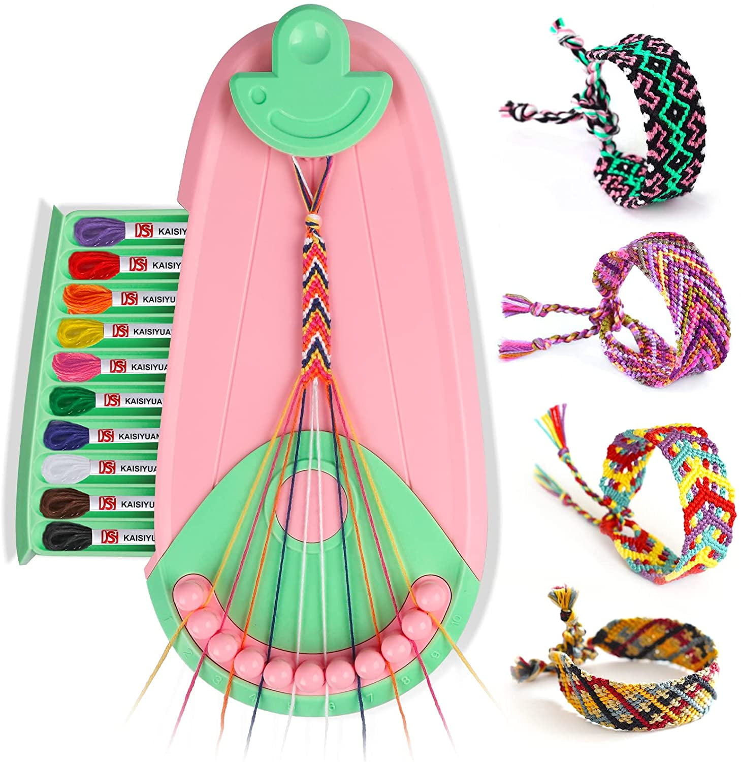Iflove Friendship Bracelet Making Kit,Arts Crafts for Child 6-12 Years,DIY  Pink Bracelet Making Kit Girls 