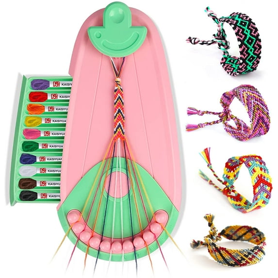 Iflove Friendship Bracelet Making Kit,Arts Crafts for Child 6-12 Years,DIY Pink Bracelet Making Kit Girls