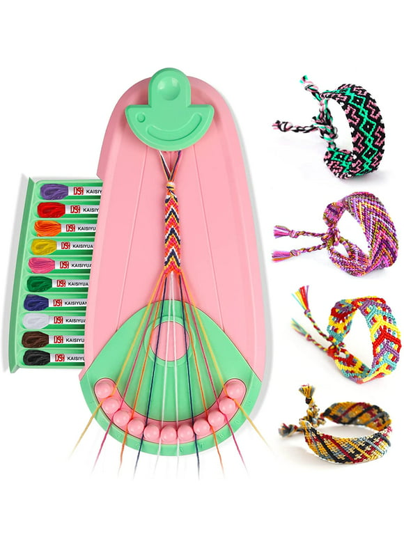 Iflove Friendship Bracelet Making Kit,Arts Crafts for Child 6-12 Years,DIY Pink Bracelet Making Kit Girls