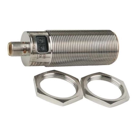 Capacitive, Cylindrical Proximity Sensor, 30 mm Dia., Stainless Steel, M12, 3 Wires, Shielded