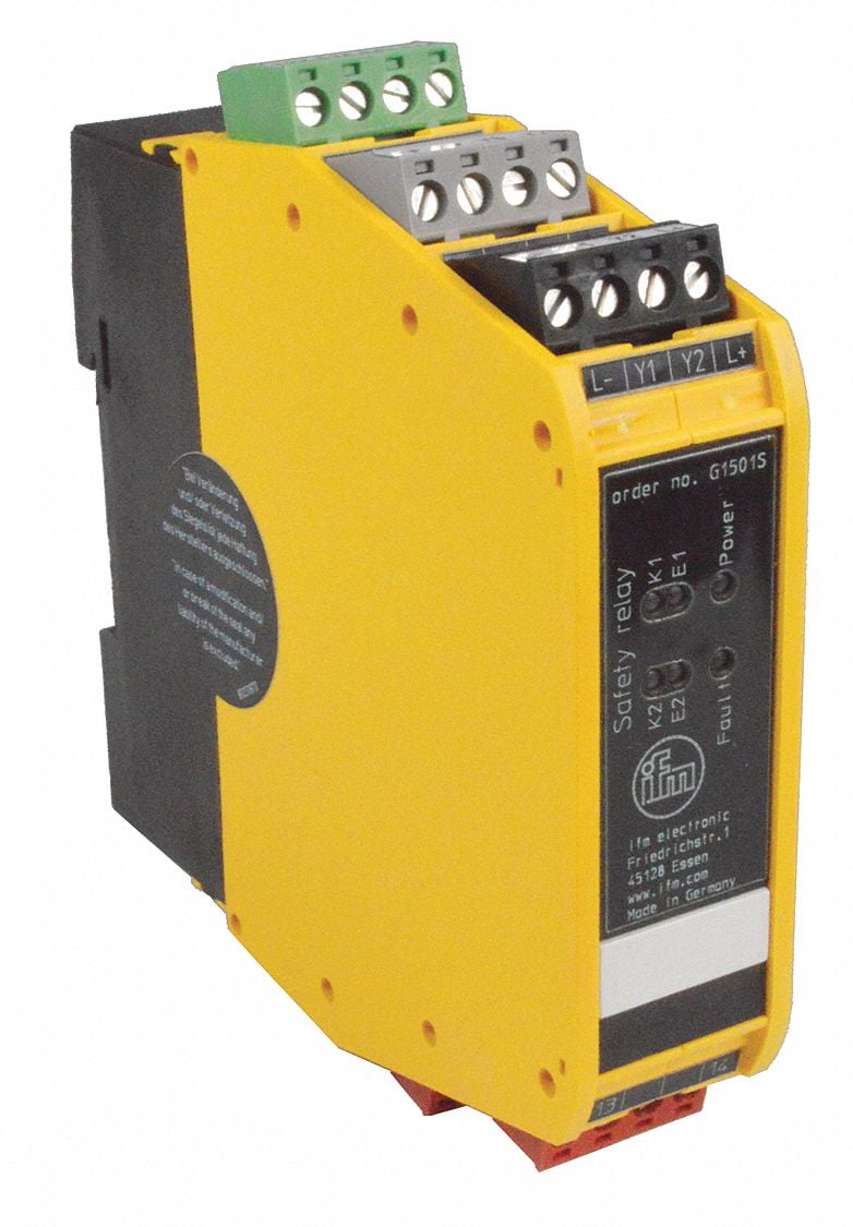 Ifm Safety Relay,In 24VDC,6A 250V AC G1501S