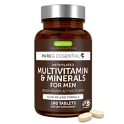 Igennus Methylated Mens Multivitamin with 22 Actives, Added Lycopene for Antioxidant Support, High Potency B12, Sustained Release, Pure & Clean, Non-GMO & Halal, 180 Tablets