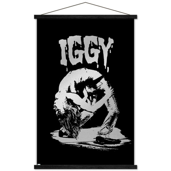 Iggy Pop - Pose Wall Poster with Wooden Magnetic Frame, 22.375" x 34"