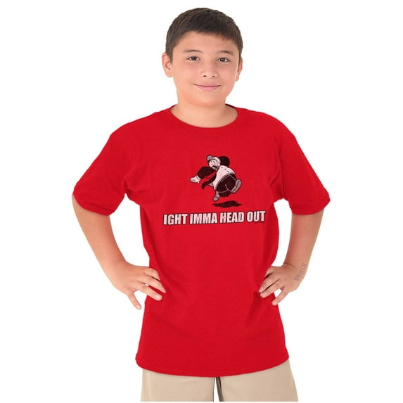 Ight Imma Head Out Hilarious Wimpy Crewneck T Shirts Boy Girl Teen Brisco Brands S