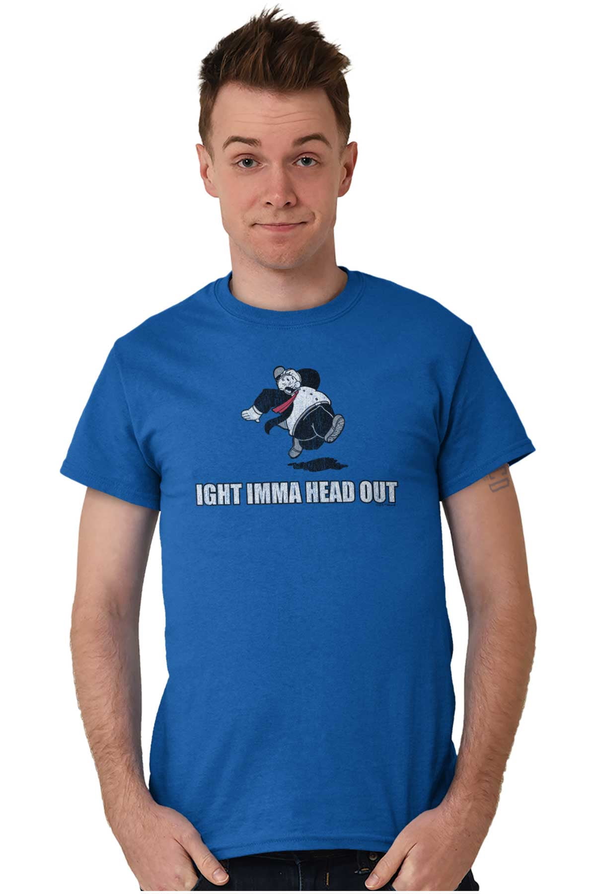 Ight Imma Head Out Hilarious Wimpy Men's Graphic T Shirt Tees Brisco ...