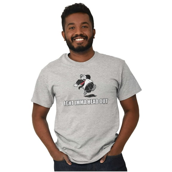 Ight Imma Head Out Hilarious Wimpy Men's Graphic T Shirt Tees Brisco Brands S