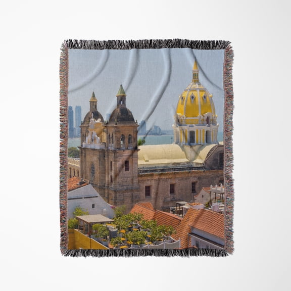 Iglesia De San Pedro Claver, Old Town, Cartagena, Colombia, Woven Blanket