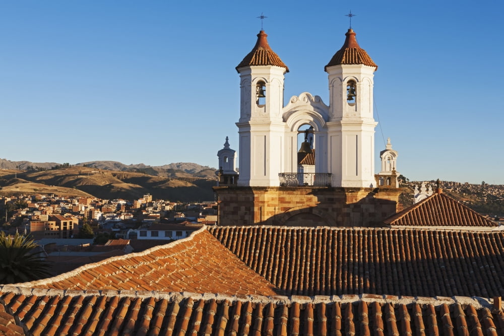 Iglesia San Felipe-Neri Sucre Bolivia Canvas Art - Carl Bruemmer Design Pics (38 x 24)