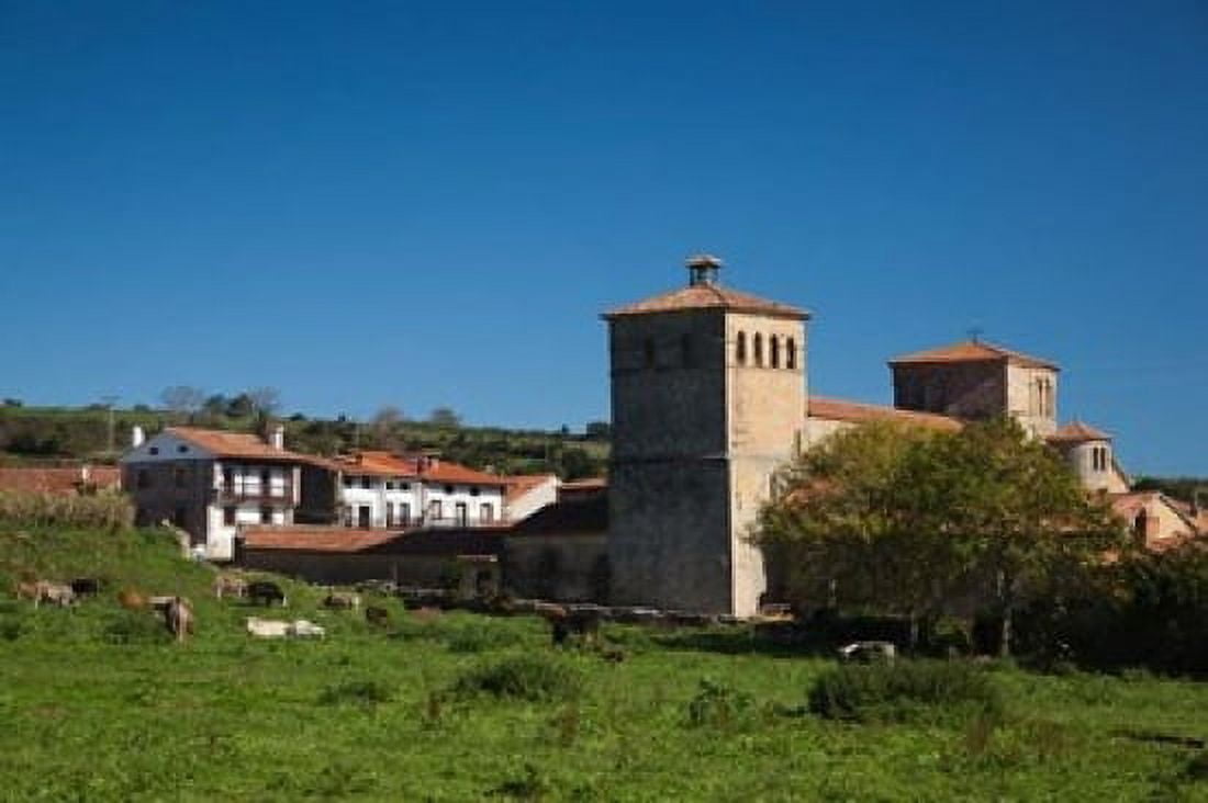 Iglesia de Colegiata Santillana del Mar Spain Canvas Art - Walter Bibikow DanitaDelimont (19 x 12)