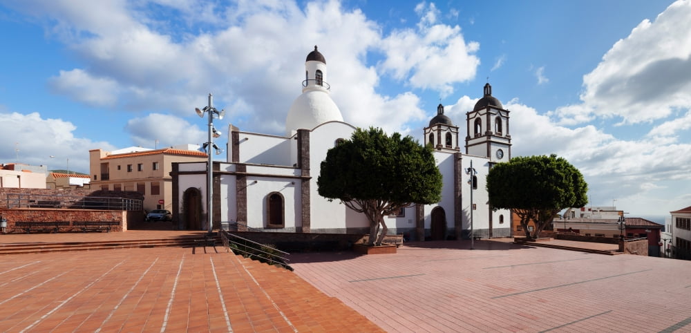 Iglesia de la Candelaria church at the Plaza Candelaria Ingenio Gran Canaria Las Palmas Canary Islands Spain Canvas Art - Panoramic Images (27 x 9)