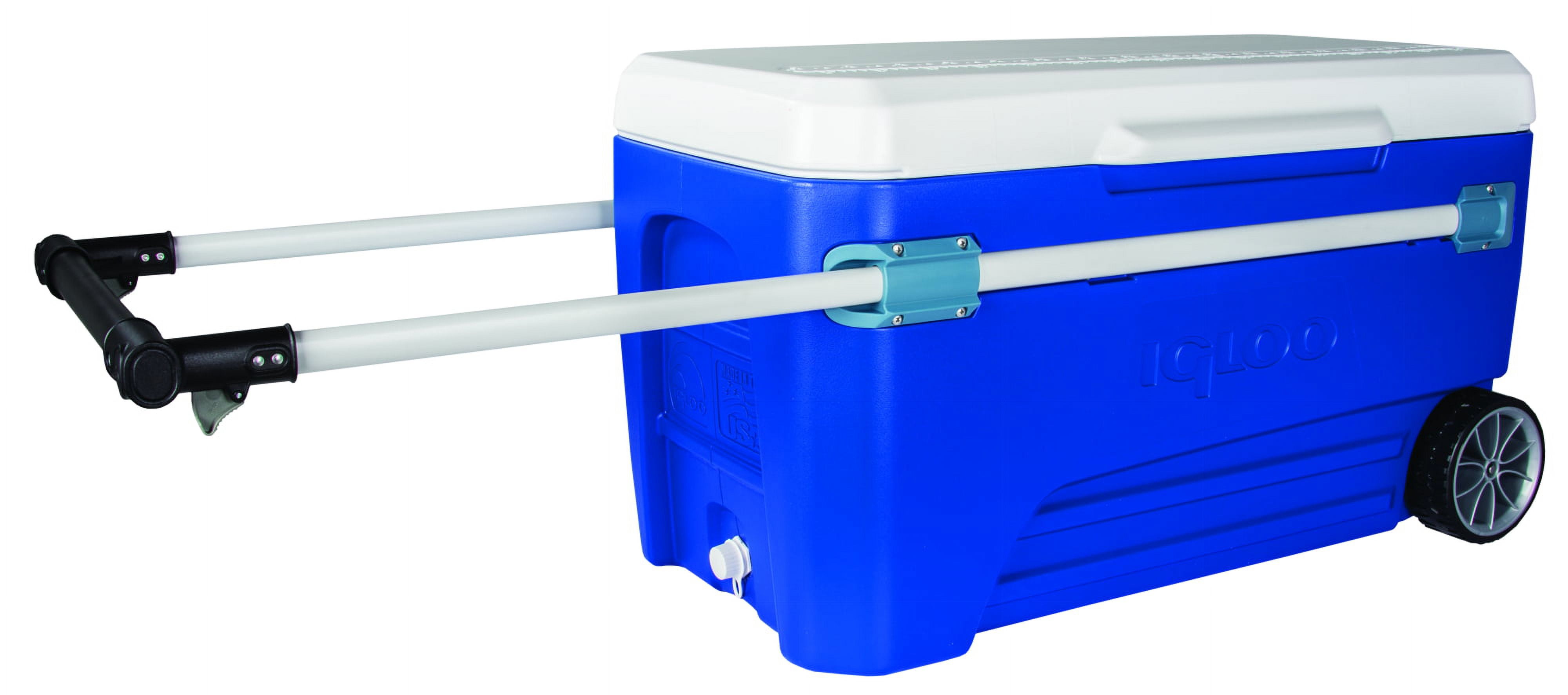 Igloo 110 Quart Large Wheeled Cooler with Telescoping Handle and Foam -  Blue - Walmart.com