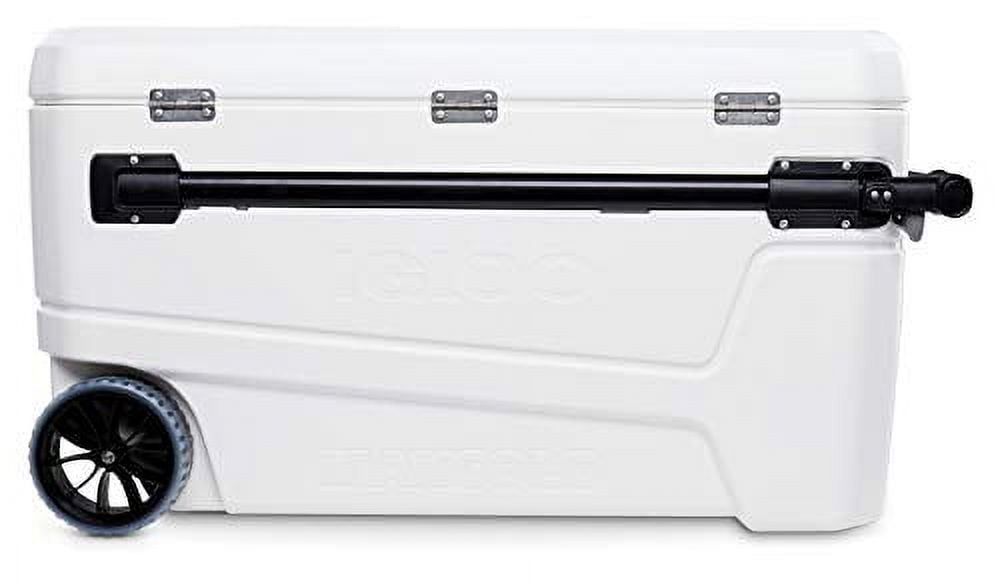 Igloo 110 qt. Hard Sided Cooler Roller, White with Ultratherm