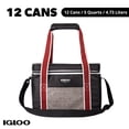 thumbnail interactive-video image 1 of Igloo Heritage Lunch Companion Cooler Bag, 12 Can Capacity, Black and Red, Soft Side Lunch Cooler for Work or Play, 1 of 18