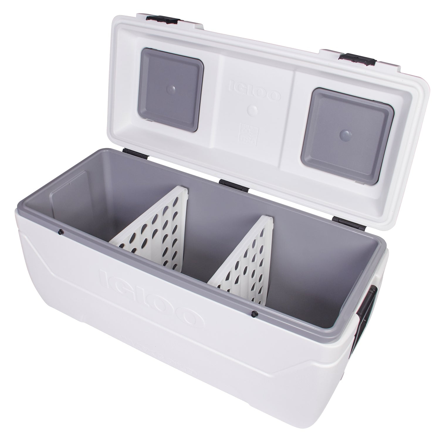 Igloo 165Quart Maxcold Chest Cooler featuring Convenient Butterfly