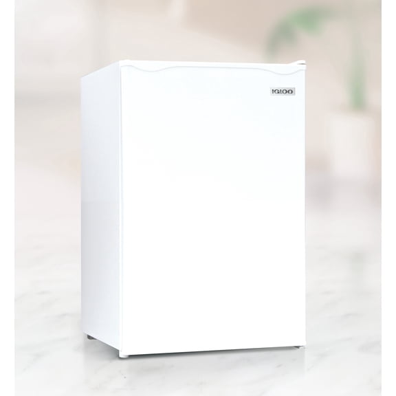 Igloo 2.6 Cu.Ft. Compact Refrigerator with Freezer, 2 Shelfs, Perfect for Homes, Offices, Dorms, White