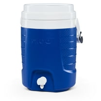 Igloo 2 Gallon Sports Plastic Beverage Jug with Hooks, Blue