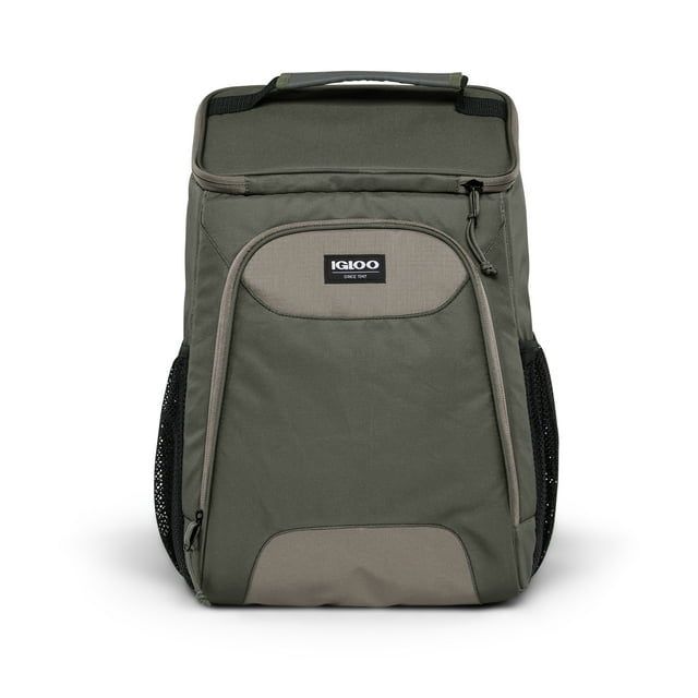 Igloo 24 cans Topgrip Soft Sided Cooler Backpack, Green