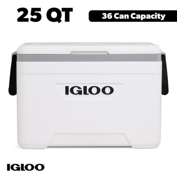 Igloo 25 QT Marine Hard Sided Cooler, White