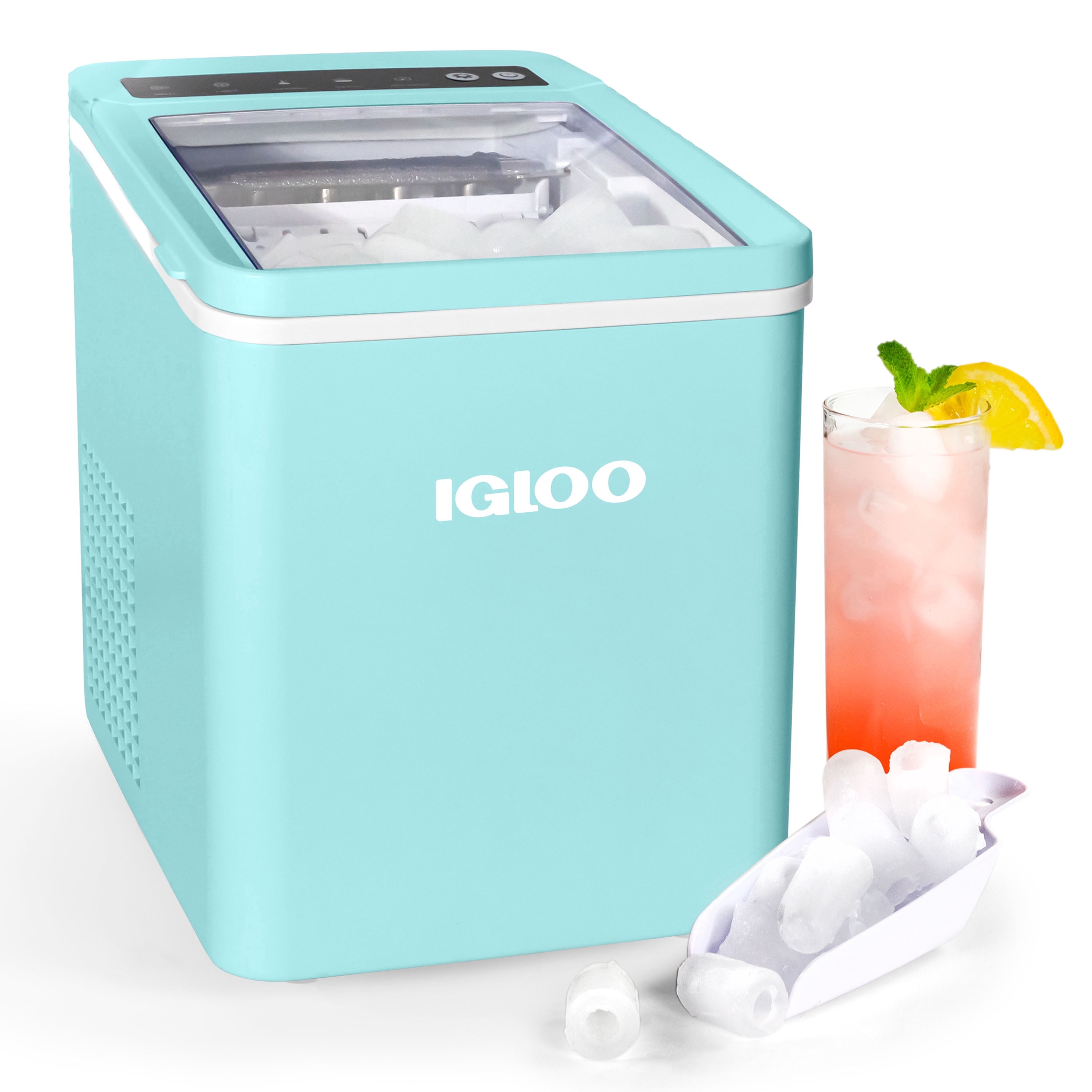 Igloo 26-Pound Automatic Portable Countertop Ice Maker Machine, Aqua