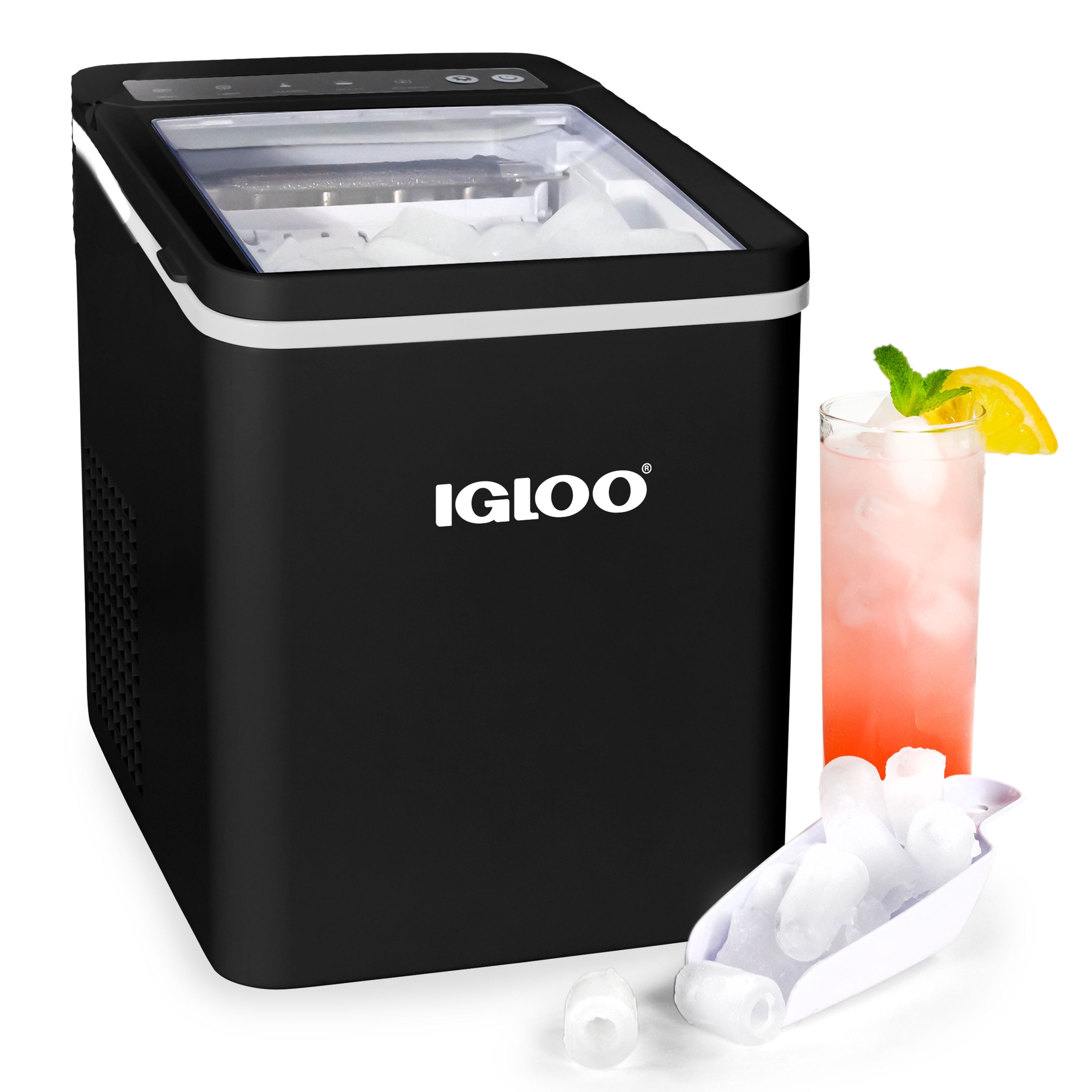 Igloo 26-Pound Automatic Portable Countertop Ice Maker Machine, Black