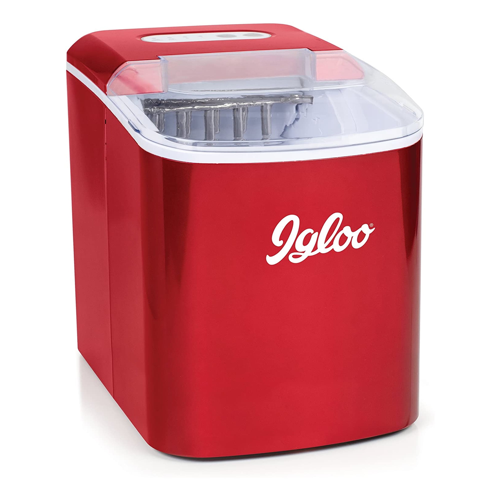 Igloo 26 lb. Capacity Countertop Ice Maker ICEB26RR, Retro Red