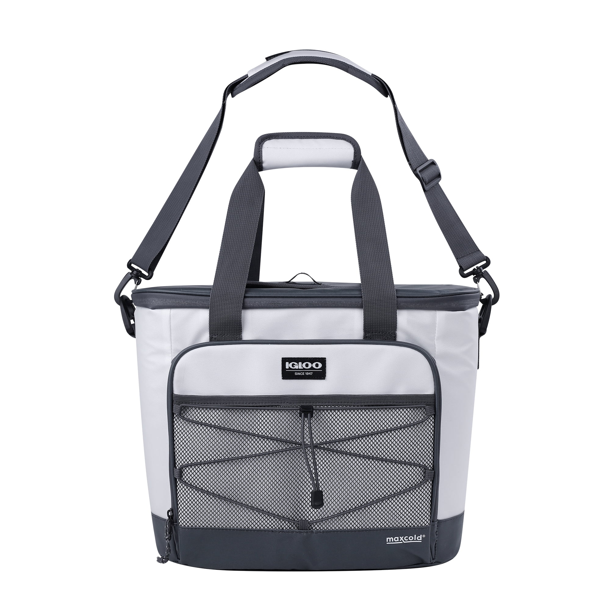 Igloo 28 Can Capacity Cooler Marine Soft-Sided Tote, White and Gray