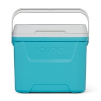 Igloo 28 QT Laguna Hard-Sided Ice Chest Cooler, Aqua Blue and White